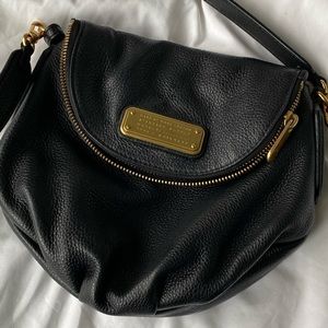 Marc Jacobs black leather crossbody bag